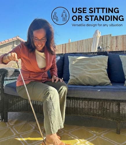 FALKON Extra Long Shoe Horn- 31.8" Metal Shoe Horn Long Handle for Seniors, Men & Women (1) 5