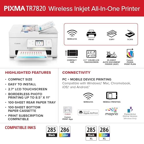 Canon PIXMA TR7820 – Wireless Home All-in-One Printer 6
