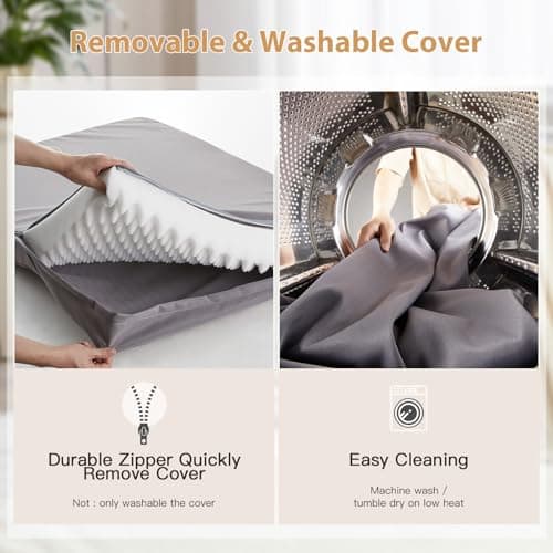 BFPETHOME Outdoor Dog Beds for Large Dogs, Waterproof Dog Bed for Medium, Large, Extra Large Dogs, Orthopedic Pet Bed with Removable Washable Cover, Egg Crate Foam Pet Bed Mat. (36 x 27 in, Grey) 6