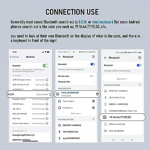 SIKAI CASE Foldable Bluetooth Keyboard with Magnetic Stand,Aluminum Alloy Mini Quiet Folding Portable Lightweight Travel Rechargeable Pocket for Tablet,iPad, Phones, Black 8