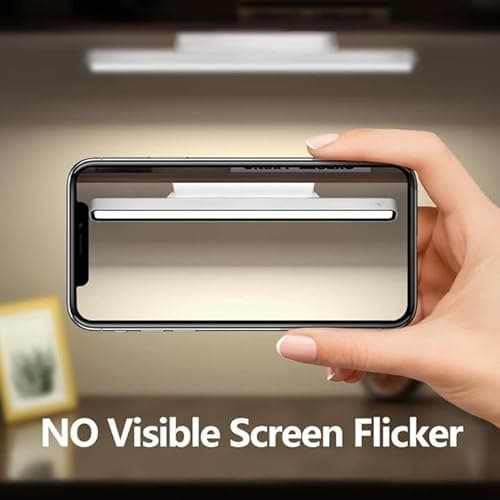 XmnSoly Desk Light Bar 16.5in Magnetic Rechargeable LED Light Bar, 3000K, 4500K, 6000K Color Temperature Battery Powered Under Cabinet Lighting for Desk, Home Office, Shelf, Reading 8