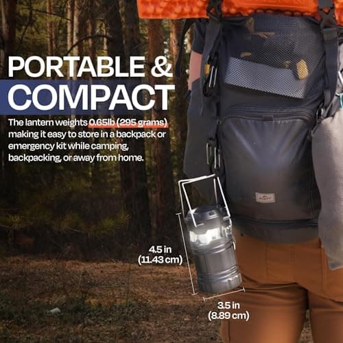 Rechargeable Camping Lanterns for Power Outages - Pack of 2 Waterproof LED Solar Lanterns for Camping Essentials, Hiking Gear, Battery Backup & Emergency Survival Kits 7