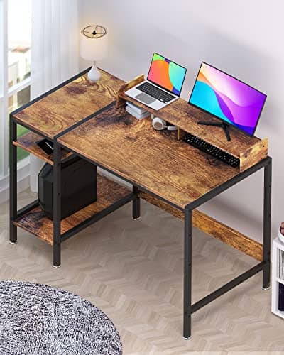 MINOSYS Computer Desk - 39” Gaming Desk, Home Office Table with Storage, Small Desk with Monitor Stand, Adjustable Storage Space, Modern Design Corner Table. 6