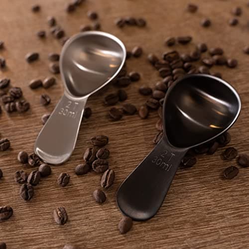 Coffee Scoop 2 Tbsp – Brushed Black, Stainless Steel – Precise Measuring Spoon for Coffee, Tea & More – Ergonomically Balanced Handle – Fits Inside Airscape® Canisters 6
