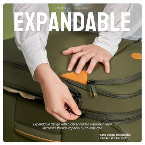 Verage Cambridge Lightweight Carry On Luggage,Softside Expandable Suitcase with Spinner Wheel (20-Inch, Green) 6