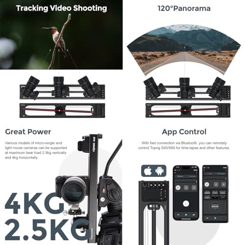Accsoon Toprig S60 Motorized Camera Slider App Wireless Control Carbon Fiber Dolly Rail Slider Support IME Lapse Photography 5