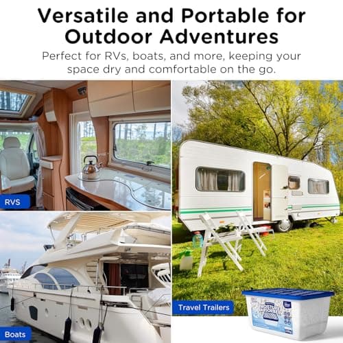 W&E Choice Moisture Absorbers, Portable Humidity Absorber Boxes for Your Bathroom, Closet & Car, Dehumidifier with Fragrance Free, 6 Pack 7