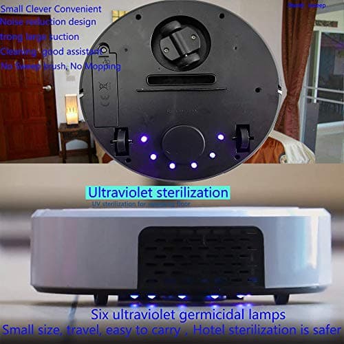 Robotic Vacuum Cleaner, Strong Suction Quiet, Super-Thin Robotic Vacuum Cleaner can Cleans Hard Floors Carpets to can Clean The Hair and Sundries (25x7, Black) 6