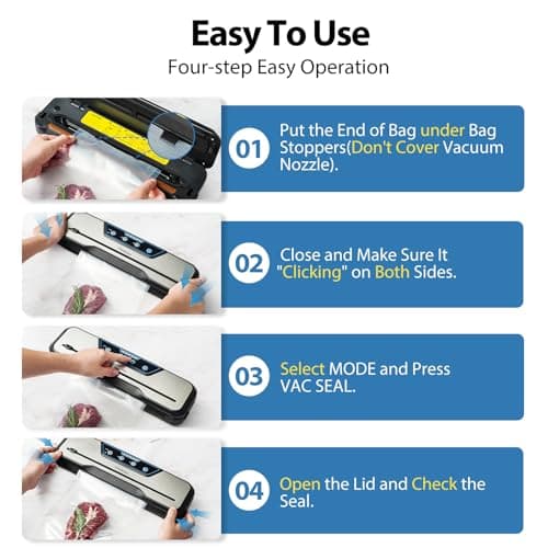 Automatic Food Vacuum Sealer Machine, Beelicious 8-In-1 Vacuum Saver 5