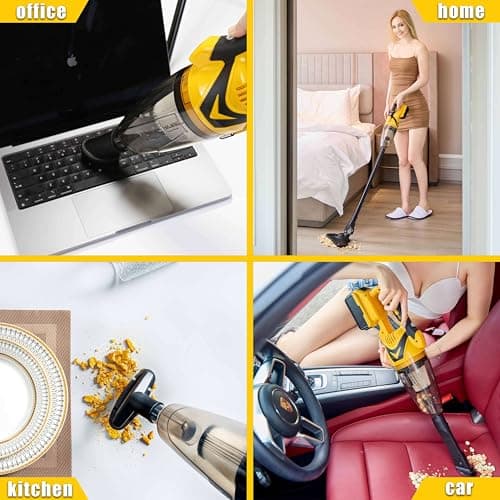 HILIPE Cordless Handheld Vacuum Cleaner for DeWALT 20v Battery, EasyClean Wet Dry Use,Wireless Handheld Vacuum for Car,Home, Boat,Workshop, Pet Hair, Furniture Cleaning (Tool Only No Battery) 6