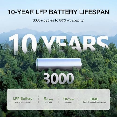 EF ECOFLOW Portable Power Station River 2 Max 500, 499Wh LiFePO4 Battery/ 1 Hour Fast Charging, Up to 1000W Output Solar Generator (Solar Panel Optional) for Outdoor Camping/RVs/Home Use 5