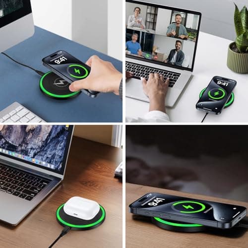 Wireless Charger Fast Charging Pad for Moto Razr/Edge 2025 2024,Moto G Power/Stylus 5G 2025 2024,15W Charging Station with QC Adapter for Samsung Galaxy S25 S24 S23 S22,iPhone 17 16 15,Pixel 10 9 Pro 7