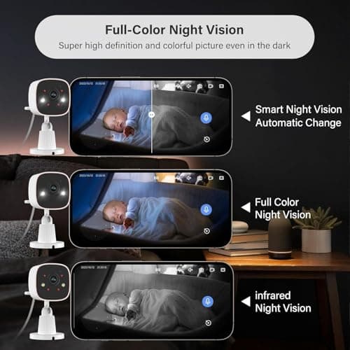 Jennov 2K Security Camera, WiFi Indoor Camera for Home Security, Plug in Powered Pet Cam, Dual-Band (5GHz/2.4GHz), Color Night Vision, 2-Way Audio, Human Motion Detection, IP66 Waterproof Outdoor 5