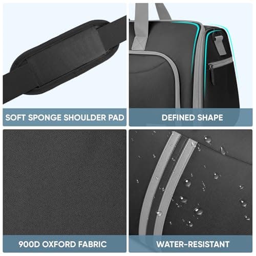 BALEINE Convertible Travel Garment Bag, Travel Suit Bag for Men, 2 in 1 Carry on Garment Bag for Hanging Clothes, Garment Duffel Bag for Travel Business (Black) 7