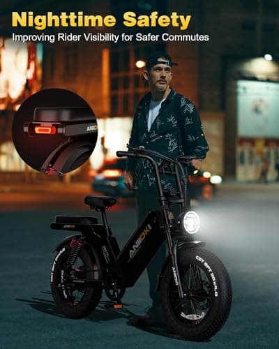 ANIIOKI eBike,AQ177 PRO MAX Electric Bike,48/52V 60Ah Electric Commuting Bike,200Miles Long Range, Peak 1200W Power Ebike, Electric Bicycle for Adults 7