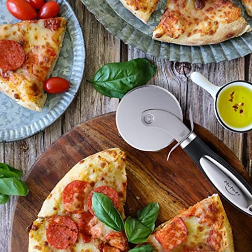 Pizza Cutter Wheel，Mituer 8.2 inch Super Sharp Pizza Cutter, Pizza Slicer With Non-Slip Handle, Stainless Steel Pizza Wheel Cutter, Dishwasher Safe 8