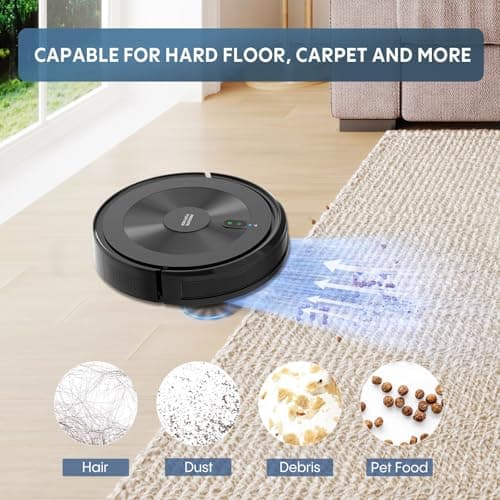 AZQQ Robot Vacuum and Mop:4000Pa 3-in-1 Robotic Vacuum 7