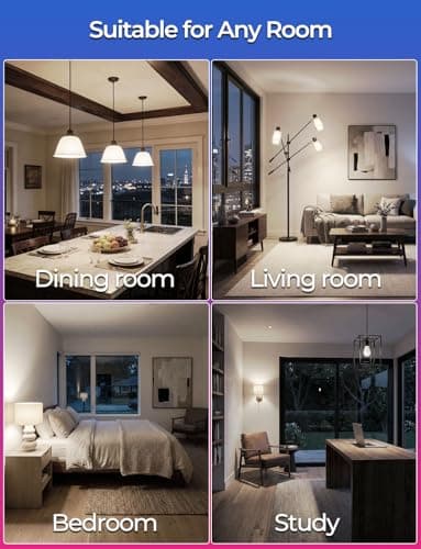 ILC RGB LED Light Bulb, Color Changing 40W Equivalent, 5700K Daylight White, 450LM 5W E26 Screw Base RGBW, Mood Light Bulb - 12 Color Choices - Timing Infrared Remote Control Included (4 Pack) 9