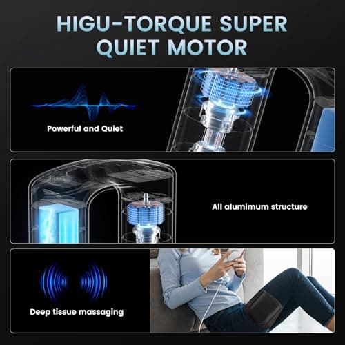 APHERMA Massage Gun Deep Tissue, Handheld Massager for Muscle Relaxation, Pain Relief, Portable Body Massager Belt with 5 Vibration Levels, Easy to Use, Lightweight & Quiet - Black 6