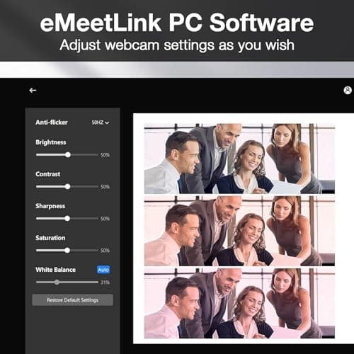 EMEET C980 PRO 3-in-1 1080P Webcam with Microphone and Speaker, 60°-98° Wide Angle Webcam w/ 4 Noise Cancel Mics, 2 Speakers, Auto Low Light Correction W/Cover, USB Camera for Online Conference/Class 6