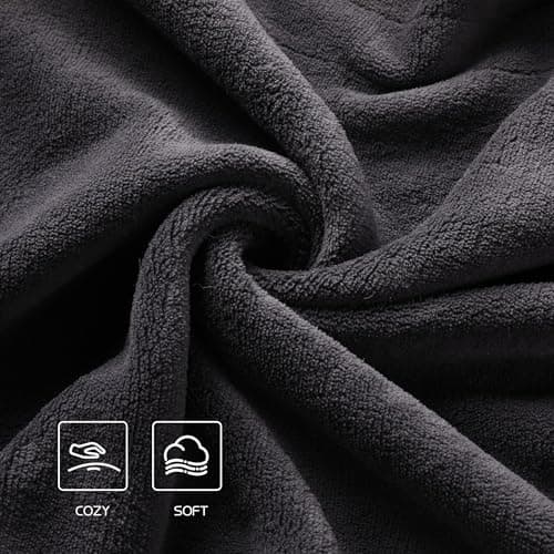 Electric Heated Blanket 72"x84" Full Size, Soft Coral Fleece with 4 Heating Levels and 10 Hours Auto-Off, Machine Washable, Cozy Plush Fabric for Home, Dark Gray 6