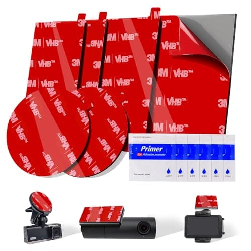 6 Pcs Dash Cam Adhesive Pads, Double Sided Adhesive Pads for Car Dashboard,Very High Bond Heat Resistant Tape for Windshield,Heavy Duty Sticky Pads for Car Phone Holder and Dash Cam