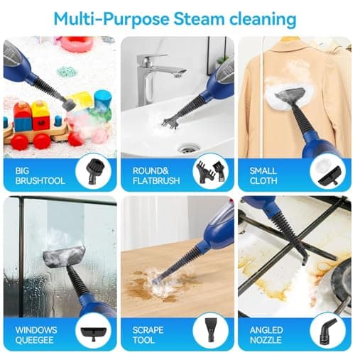 MOOLAN 10 in 1 Steam Mop, Detachable Steam Mop Cleaning for Hardwood/Tile/Laminate Floors 8