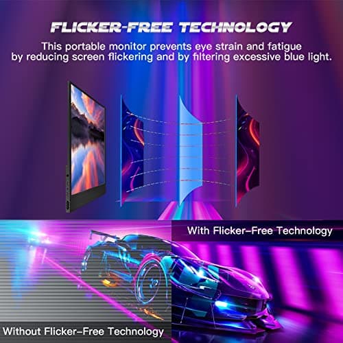 NexiGo 300Hz 17.3 Inch Portable Monitor (NG17FGQ), FreeSync, G-SYNC Compatible, IPS, Dual Speakers Eye Care Screen with HDMI/Type C for Laptop PC/MAC/Console 5