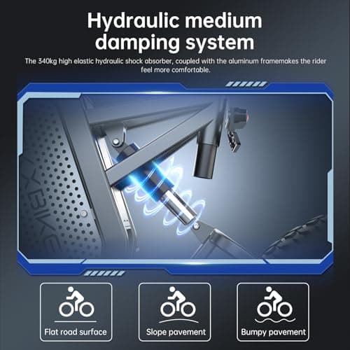 X20 Electric Bike for Adults 2000W Electric Dirt Bike with 48V 35AH Removable Battery, Hydraulic Oil Brake, Shamano 7-Speed, 34MPH, Max Range 75 Miles Mountain Electric Bicycle 7