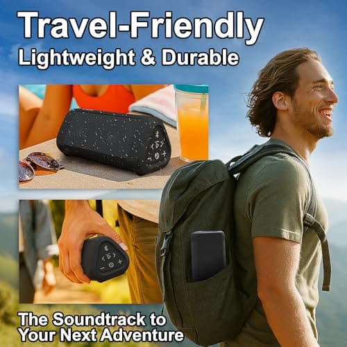 OontZ Angle 3 Ultra - Portable Bluetooth Speaker, 14 Watts, Bigger Bass, Hi-Quality Sound, 100 Ft Wireless Range, Play Two Speakers Together, IPX7 Waterproof, Home, Outdoor, Great Gift (Black) 6