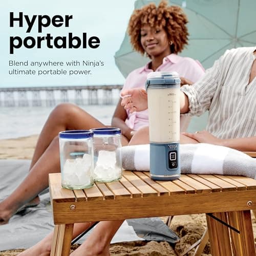 Ninja BC151NV Blast Portable Blender, Cordless, 18oz. Vessel, Personal Blender-for Shakes & Smoothies, BPA Free, Leakproof-Lid & Sip Spout, USB-C Rechargeable, Dishwasher Safe Parts, Denim Blue 7