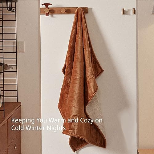 GOTCOZY Heated Blanket Electric Throw 50''X60''- Soft Silky Plush Electric Blanket with 4 Heating Level & 3 Hour Auto Off Heating Blanket, ETL Certified Machine Washable (Biscuit) 6