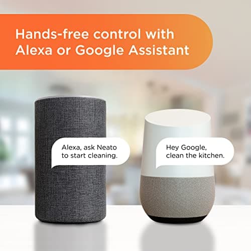 Neato D10 Intelligent Robot Vacuum Cleaner–LaserSmart Nav, Smart Mapping, Cleaning Zones, WiFi Connected, 300-min runtime, Powerful Suction, Max Clean, Edges, Corners & Pet Hair, XXL Dustbin, Alexa 12