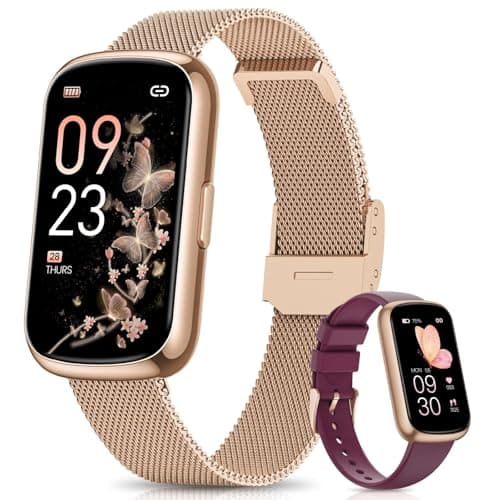 DEKELIFE Fitness Tracker Watch, 1.47" Smart Watch for Women with Health & Fitness Tracker, 24/7 Heart Rate/Blood Oxygen/Sleep Monitor Smart Watcheor Android/iOS Phones (2 Bands)
