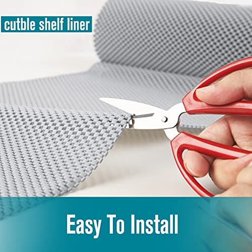 Shelf and Drawer Liner for Kitchen Cabinets Non-Adhesive, Non Slip Durable Strong Clean Long Size 12 Inches X 10 Feet, Shelves, Cabinets, Storage, Kitchen and Desks, Light Gray 5