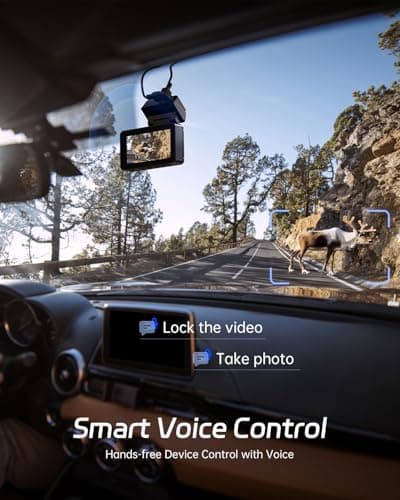 Pelsee P3 4K Dash Cam Front and Rear, 64GB SD Card, 4K+1080P Dual Dash Camera for Cars with Wi-Fi, GPS, ADAS, BSD, LCA, 3’’ IPS Display Car Camera, APP & Voice Control, Night Vision, 24H Parking Mode 6