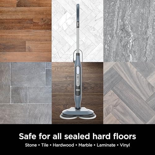 Shark Steam & Scrub Steam Mop, Scrubbing & Sanitizing, 2 Steam Modes, Rotating Pads, XL Water Tank, Swivel Steering, Designed for Hardwood, Marble, Tile, and Stone, Blue, S8000 10