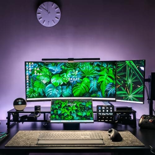 Kado Dual Portable Monitor Setup - 2-Pack 15.6-inch FHD Portable Monitor for Laptop, 1920x1080 IPS mini-HDMI USB Type-C Laptop Screen Extender Built-in Speakers, Stacked Desk Setup for Office Gaming 5