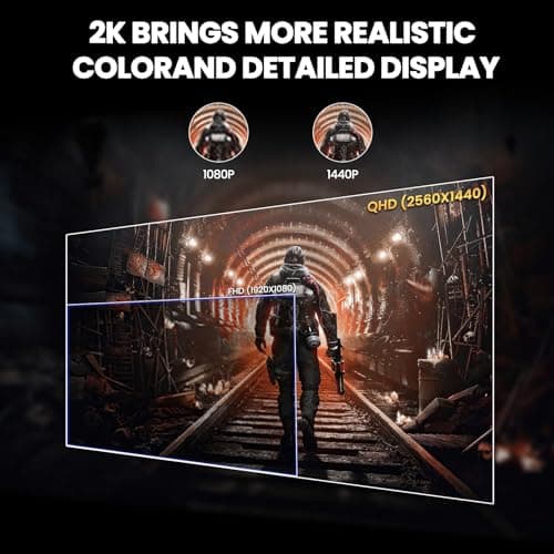 CRUA 27Inch Gaming Monitor 360HZ, QHD 1440P 120% sRGB IPS Computer Monitor with Built in Speaker, Height/Pivot/Swivel/Tilt Adjustable Vertical Monitor, Support FreeSync, DP&HDMI, Wall Mount-Black 5