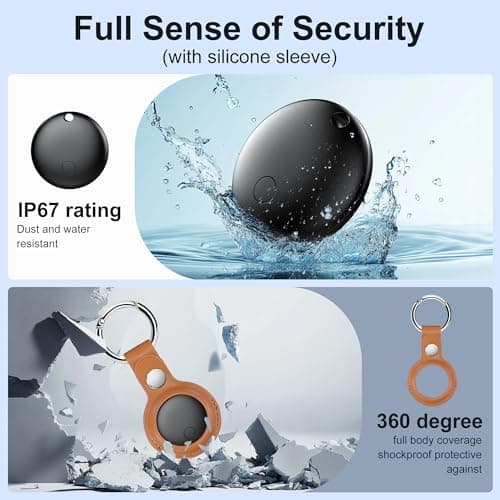 Air Tracker Tags-4 Pack, Smart Trackers, Item Locator Tags Works with Apple Find My | iOS Only | 4 Different Cases | Replaceable Battery | Water-Resistant | Item Finder for Key, Luggage,Backpack,Bike 5