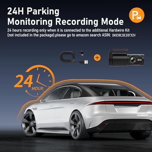 NICEWIN Dash Cam Front - 32GB SD Card Mini WiFi Dash Cam for Cars 1080P 140° Wide-Angle Super Night Vision|Loop Recording|App Control 6