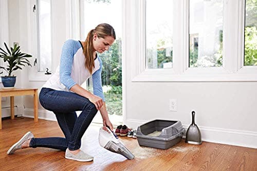 BLACK+DECKER dustbuster QuickClean Pet Cordless Handheld Vacuum with Motorized Upholstery Brush, White (HLVB315JP07) 9