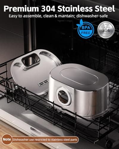 Cat Water Fountain Wireless - Stainless Steel 3.2L/108oz Cordless Pet Fountain - Battery Operated Automatic Water Dispenser for Cats Indoor, with Motion Sensor & Quiet Pump 5