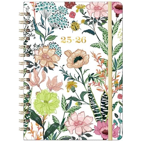 2025-2026 Academic Planner – Weekly ＆ Monthly Planner from Jul. 2025 – Jun. 2026, 6.4" x 8.5" with Tabs, Flexible Hardcover, Thick Paper, Strong Twin-Wire Binding, Back Pocket, Inspirational Quotes