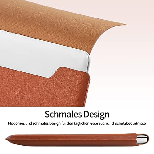 Compatible with Apple 14 inch/13.3 inch Laptop Sleeve, Padded Case, Thin Portable, Versatile Bag - Compatible with 2022 Pro, 2015 Pro, Air-Brown 5