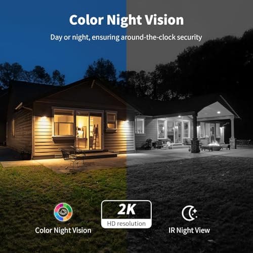 ELYSOO 4G LTE Cellular Security Camera, No WiFi Security Camera Outdoor Wireless with 360°Full View, Unlimited Data Plan, 2K Color Night Vision, Motion Alert, Built in SIM Card 5