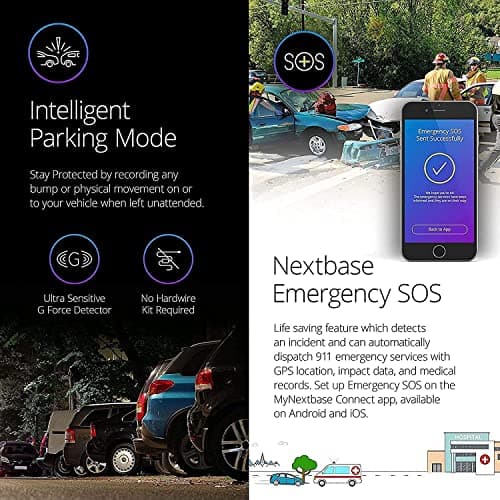 Nextbase 522GW Dash Cam Plus Rear Cam & 32GB Micro SD Card Bundle - QHD 1440p w/Wi-Fi and Bluetooth, Emergency SOS, Alexa, Night Vision, Parking Mode, 140° Wide Recording 6