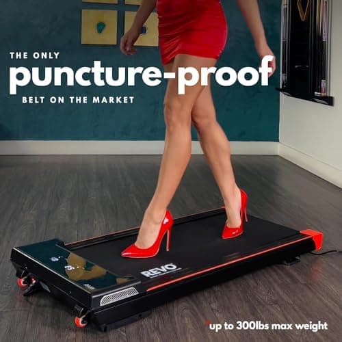 REVO Walking Pad Treadmill for Home with Remote | Portable Under Desk Treadmills with 0.5-4mph Speed Range | 300lbs Max Weight & 6ft 6in Max Height | Backed by 2 Year Promise 7