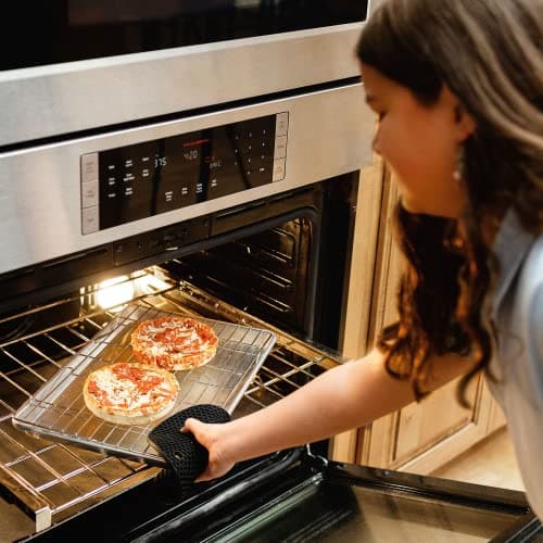 KITCHENATICS 4-Tier Stackable Cooling Racks for Baking, 100% Stainless Steel Wire Rack, Oven Safe Baking Rack, Oven Rack for Pizza, Cake, Bread, Cooling Rack for Cooking and Baking, Cookie Rack 15x10 5
