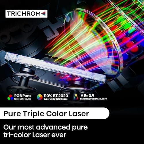 Hisense Laser Mini Projector C2, 65-300", Gimbal Design, 4K, Triple Color Laser, 110% BT.2020, 2000 ANSI Lumens, 1700:1 Native Contrast, Dolby Vision, HSR240, Sound by JBL 7